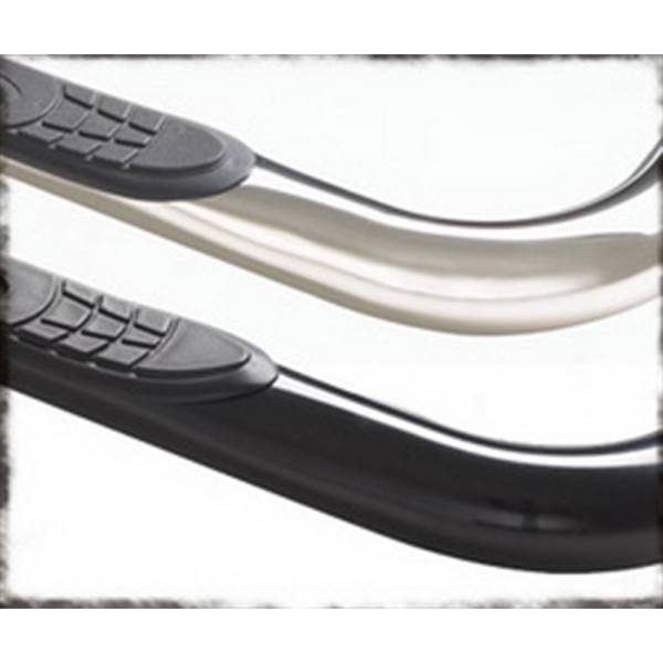 Smittybilt - Smittybilt Sure Step Side Bar Black Powder Coat 3 in. 4 Step Pad No Drill Installation - FN1730-S4B - Image 1
