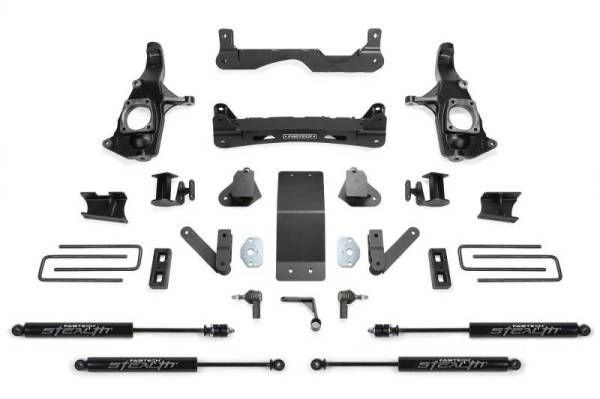 Fabtech - Fabtech 4" BASIC SYS W/STEALTH SHKS 2011-19 GM 3500HD 2WD/4WD K1123M - Image 1