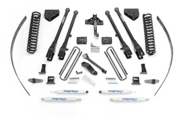 Fabtech - Fabtech 8" 4LINK SYS W/COILS & PERF SHKS 2008-16 FORD F250 4WD W/O FACTORY OVERLOAD K2125 - Image 1