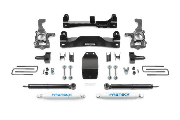 Fabtech - Fabtech 4" BASIC SYS W/ RR PERF SHKS 2014 FORD F150 4WD K2209 - Image 1