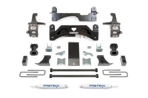 Fabtech - Fabtech 6" BASIC SYS W/C/O SPACERS & PERF RR SHKS 07-15 TOYOTA TUNDRA 2/4WD K7009 - Image 1