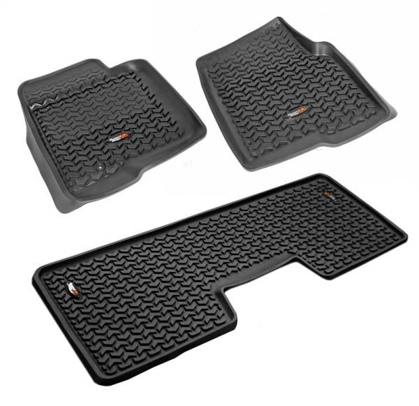 Rugged Ridge - Rugged Ridge All Terrain Floor Liner Kit, Black; 09-14 Ford F-150 SuperCrew 82989.21 - Image 1