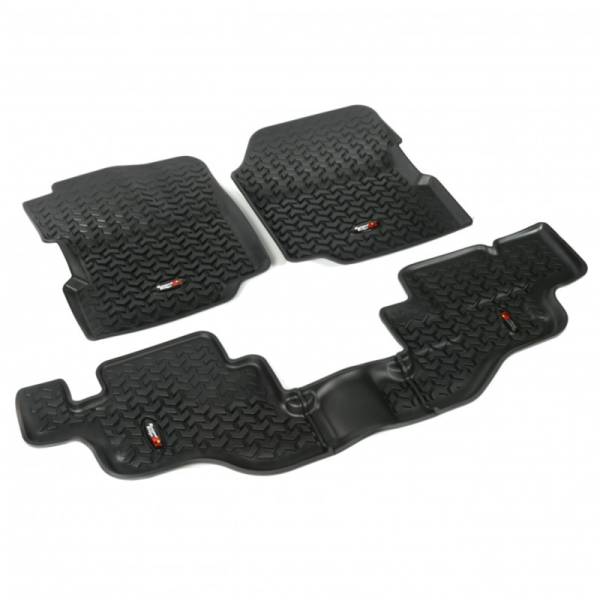 Rugged Ridge - Rugged Ridge All Terrain Floor Liner Kit, Black; 76-95 Jeep CJ/Wrangler YJ 12987.09 - Image 1