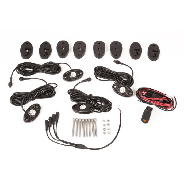 Rugged Ridge - Rugged Ridge Light Kit, Rock Crawler, 4-Piece, White, Harness; 07-18 Wrangler JK 11232.40 - Image 1