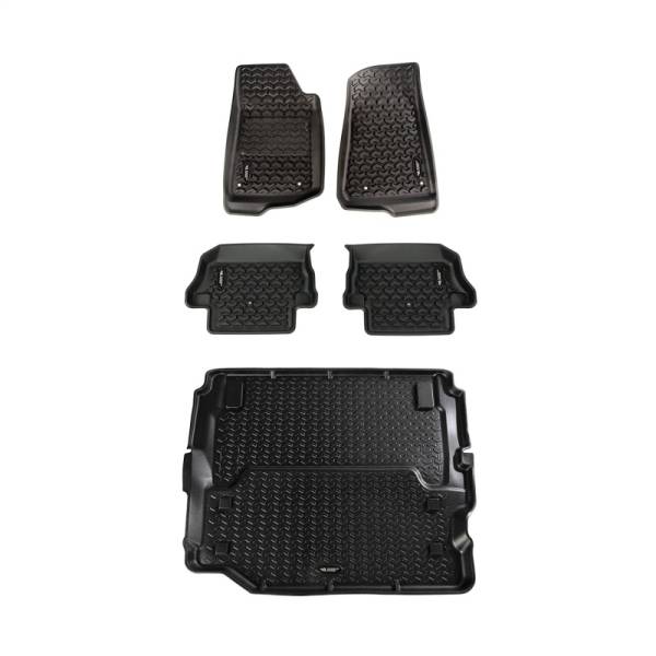 Rugged Ridge - Rugged Ridge All Terrain Floor Liner Set; 18-20 Jeep Wrangler JL 2-dr (full cargo) 12988.07 - Image 1