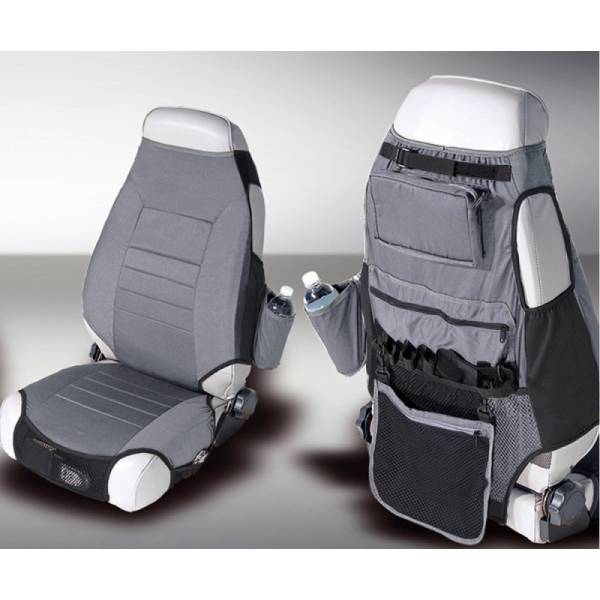 Rugged Ridge - Rugged Ridge Seat Protector Kit, Fabric, Gray; 76-06 Jeep CJ/Wrangler YJ/TJ 13235.09 - Image 1