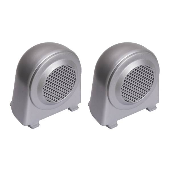 Rugged Ridge - Rugged Ridge Tweeter Speaker Enclosures, Brushed Silver; 07-10 Jeep Wrangler JK 11151.11 - Image 1