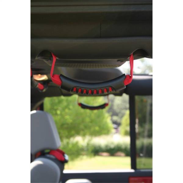 Rugged Ridge - Rugged Ridge Grab Handle Kit, Rear, Red; 07-18 Jeep Wrangler JKU 13305.15 - Image 1