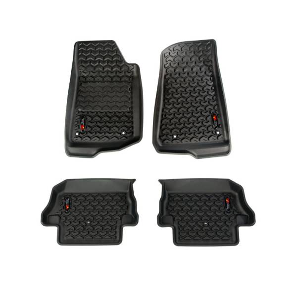 Rugged Ridge - Rugged Ridge All Terrain Floor Liner Kit, Front/Rear, Black, 18-20 Jeep Wrangler JL, 2 Dr 12987.43 - Image 1