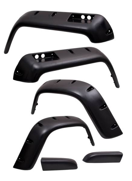 Rugged Ridge - Rugged Ridge All Terrain Fender Flare Kit, 4.75 Inch, 6 Piece; 87-95 Jeep Wrangler 11632.20 - Image 1