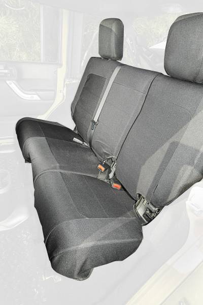 Rugged Ridge - Rugged Ridge Elite Ballistic Seat Cover, Rear, Black; 07-10 Wrangler JKU, 4 Door 13266.02 - Image 1