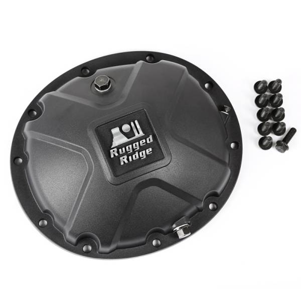 Rugged Ridge - Rugged Ridge Boulder Aluminum Differential Cover, Black, for Dana 35 16595.14 - Image 1