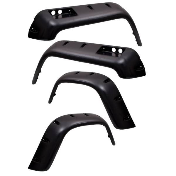 Rugged Ridge - Rugged Ridge All Terrain Fender Flare Kit, 6 Piece; 76-86 CJ5/CJ7/CJ8 Scrambler 11633.10 - Image 1