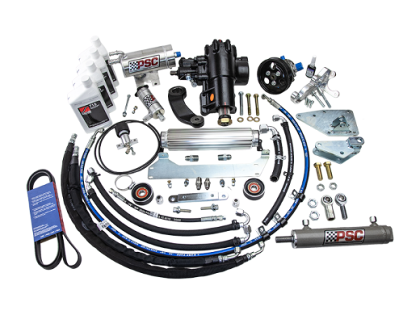 PSC Steering - PSC Steering Cylinder Assist Steering Kit Bolt On OE Axle and Tie Rod 18-Up Wrangler JL 2.0L Non-ETorque - SK689R20JP1-OE - Image 1