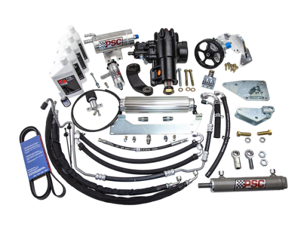 PSC Steering - PSC Steering Cylinder Assist Steering Kit Bolt On OE axle and Tie Rod 18-20 Wrangler JL 3.6L Non-ETorque - SK689R36JP2-OE - Image 1