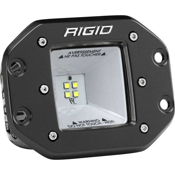 Rigid Industries - Rigid Industries 2x2 115 Degree DC Power Scene Light Black Housing Flush Mount - 681523 - Image 1