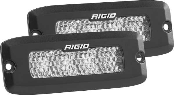Rigid Industries - Rigid Industries Driving Diffused Black Flush Mount Pair SR-Q Pro - 925513 - Image 1