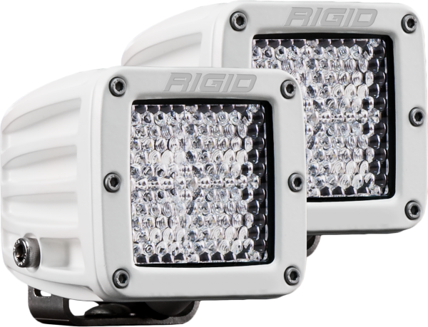 Rigid Industries - Rigid Industries Hybrid Diffused Surface Mount White Housing Pair D-Series Pro - 602513 - Image 1