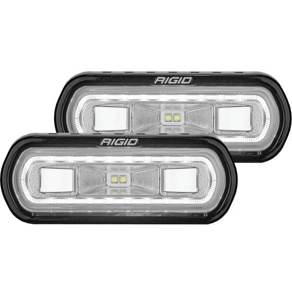 Rigid Industries - Rigid Industries SR-L Series Off-Road Spreader Pod 3 Wire Surface Mount with White Halo Pair - 53120 - Image 1