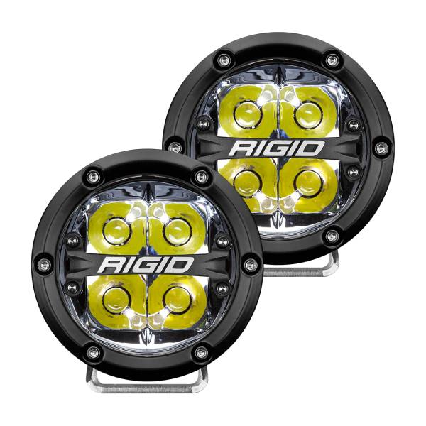 Rigid Industries - Rigid Industries 360-Series 4 Inch Led Off-Road Spot Beam White Backlight Pair - 36113 - Image 1