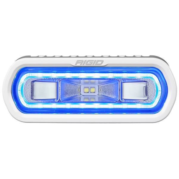 Rigid Industries - Rigid Industries SR-L Series Marine Spreader Pod 2 Wire Surface Mount White With Blue Halo - 51101 - Image 1