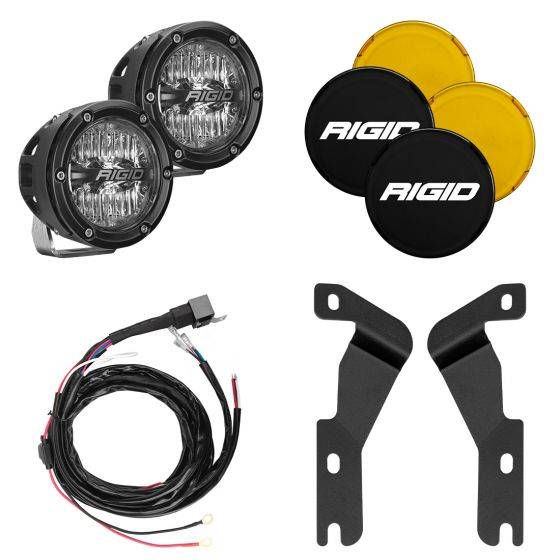 Rigid Industries - Rigid Industries 2016-2020 Toyota Tacoma A-Pillar Light Kit, Includes 4 Inch 360-Series Drive - 46708 - Image 1