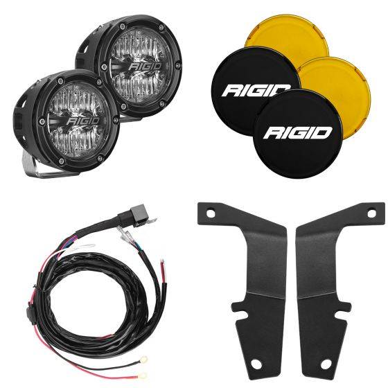 Rigid Industries - Rigid Industries 2010-2020 Toyota 4Runner A-Pillar Light Kit, Includes 4 Inch 360-Series Drive - 46704 - Image 1