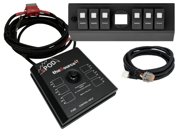 sPOD - sPOD SourceLT w/ Genesis Adapter and Red LED Switch Panel for JK 2009-2018 - 873155 - Image 1