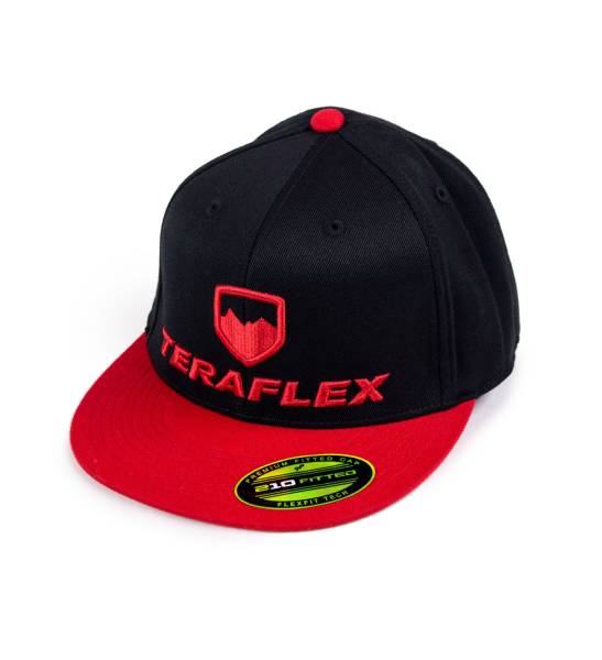 TeraFlex - Premium FlexFit Two Tone Flat Visor Hat Black Small / Medium TeraFlex - Image 1