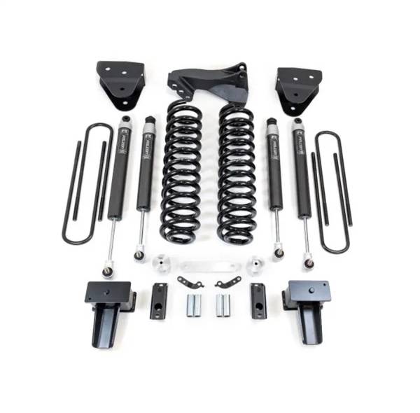 ReadyLift - ReadyLift Coil Spring Lift Kit 4 in. Lift w/Falcon 1.1 Monotube Front/Rear Shocks w/Track Bar Bracket - 49-27420 - Image 1