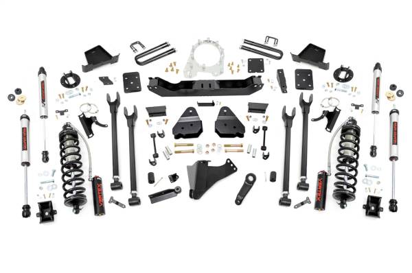 Rough Country - Rough Country Suspension Lift Kit w/Shocks 6 in. Lift Coilover Conversion For Diesel Models 4-Link Overloaded V2 Coilover Shocks - 50856 - Image 1