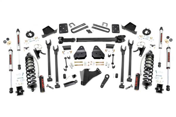 Rough Country - Rough Country Suspension Lift Kit w/Shocks 6 in. Lift 4-Link D/S Overloaded V2 Coilover Shocks - 56058 - Image 1
