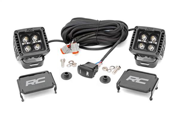 Rough Country - Rough Country LED Light Ditch Mount 2 in. Black Series Amber DRL - 71049 - Image 1