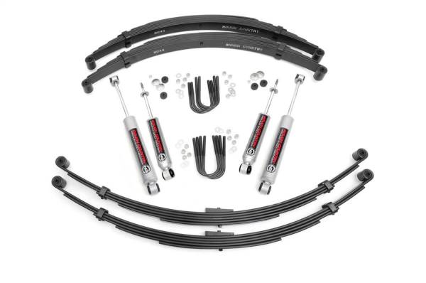 Rough Country - Rough Country Suspension Lift Kit w/Shocks 4 in. Lift Incl. Front and Rear Leaf Springs U-Bolts Hardware Front and Rear Premium N3 Shocks - 82530 - Image 1