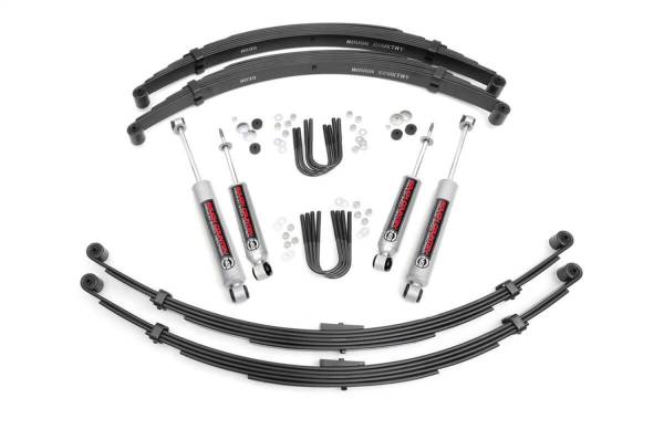 Rough Country - Rough Country Suspension Lift Kit w/Shocks 2.5 in. Lift Incl. Front and Rear Leaf Springs U-Bolts Hardware Front and Rear Premium N3 Shocks - 830N3 - Image 1