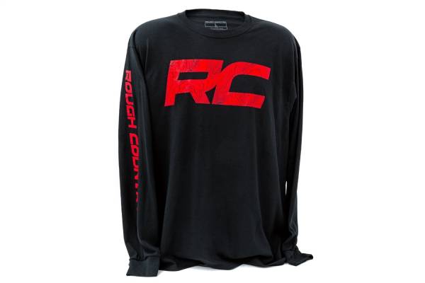 Rough Country - Rough Country T-Shirt Long Sleeve Black RC Tread Sleeve Black 2XL - 840992XL - Image 1