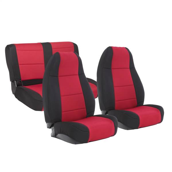 Smittybilt - Smittybilt Neoprene Seat Cover Black/Red Front/Rear - 471130 - Image 1
