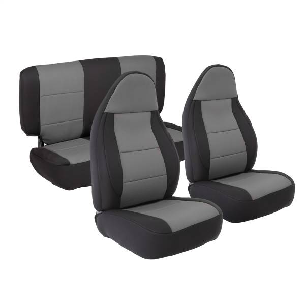 Smittybilt - Smittybilt Neoprene Seat Cover Black/Charcoal Front/Rear - 471222 - Image 1
