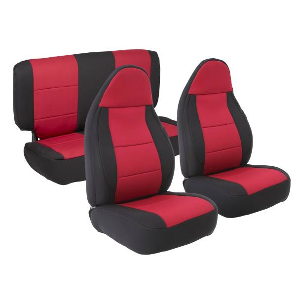 Smittybilt - Smittybilt Neoprene Seat Cover Black/Red Front/Rear - 471230 - Image 1