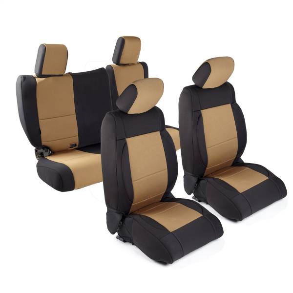 Smittybilt - Smittybilt Neoprene Seat Cover Black/Tan Front/Rear - 471725 - Image 1