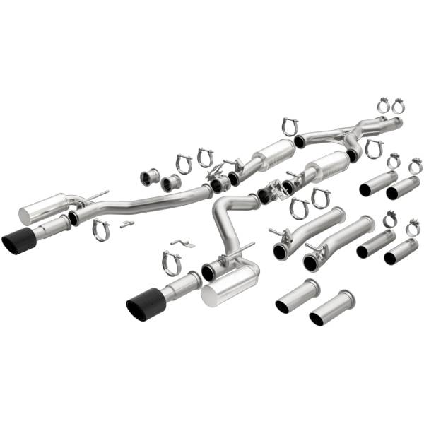 MagnaFlow Exhaust Products - MagnaFlow Exhaust Products xMOD Series Carbon Fiber Tips Cat-Back System 19496 - Image 1