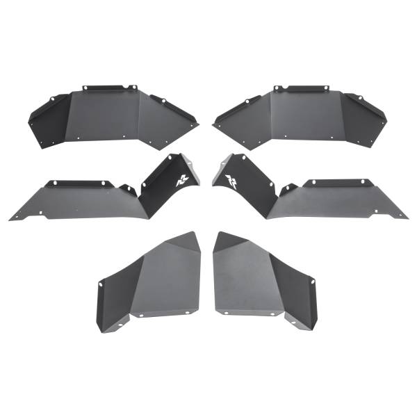 Rugged Ridge - Rugged Ridge Inner Fender Liners, Rear, Aluminum, Blk; 18-21 Jeep Wrangler JL 11615.62 - Image 1