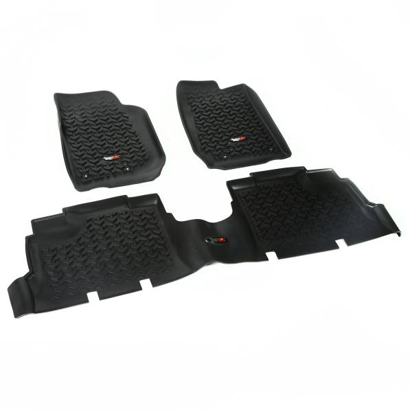 Rugged Ridge - Rugged Ridge All Terrain Floor Liner Kit, Black; 07-18 Jeep Wrangler JK, 4 Door 12987.04 - Image 1