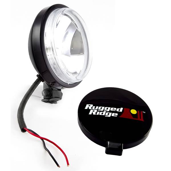 Rugged Ridge - Rugged Ridge Light Kit, Halogen, 6 Inch Slim, Black, Steel Housing 15207.10 - Image 1