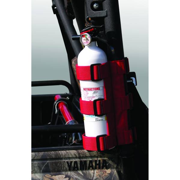 Rugged Ridge - Rugged Ridge Fire Extinguisher Holder, Red, 1 Inch - 3 Inch Tubes/Roll Cages 63305.20 - Image 1