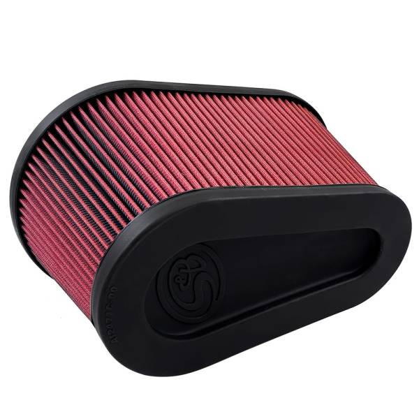 S&B - S&B Air Filter For Intake Kits 75-5136 / 75-5136D Oiled Cotton Cleanable Red - KF-1076 - Image 1
