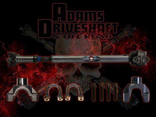 Adams Driveshaft - Adams Driveshaft LJ Front 1350 Half Round CV Driveshaft Extreme Duty Series Solid U-Joint  - ASDLJ-1350CVF-S - Image 1