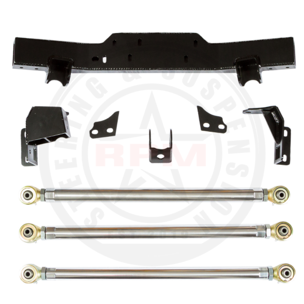 RPM Steering - RPM Steering JK 2 Door Bolt In 3 Link Front Long Arm Upgrade Bolt in passenger frame side No truss 2.25 Upgrade 3.75 stretch - RPM-3036L1F1 - Image 1