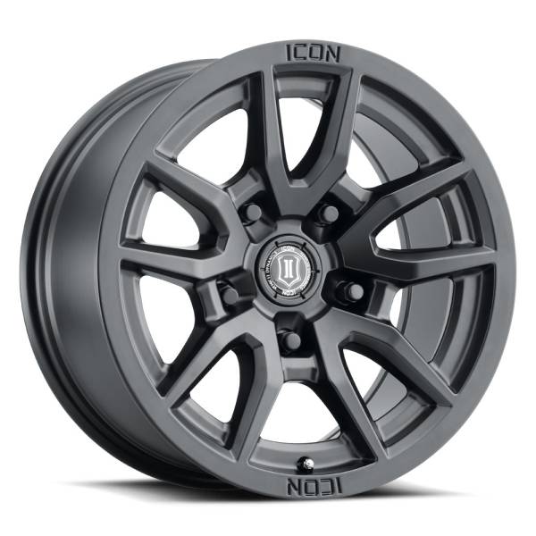 ICON Alloys - ICON ALLOYS REBOUND SAT BLK - 17 X 8.5 / 5 X 5 / -6MM / 4.5" BS - 2617855557SB - Image 1