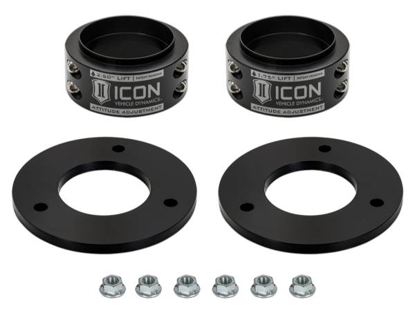 ICON Alloys - ICON ALLOYS 21-23 RAPTOR .5-2.50” AAC FRONT LEVELING KIT, NON 37 PACK - IVD6135B - Image 1